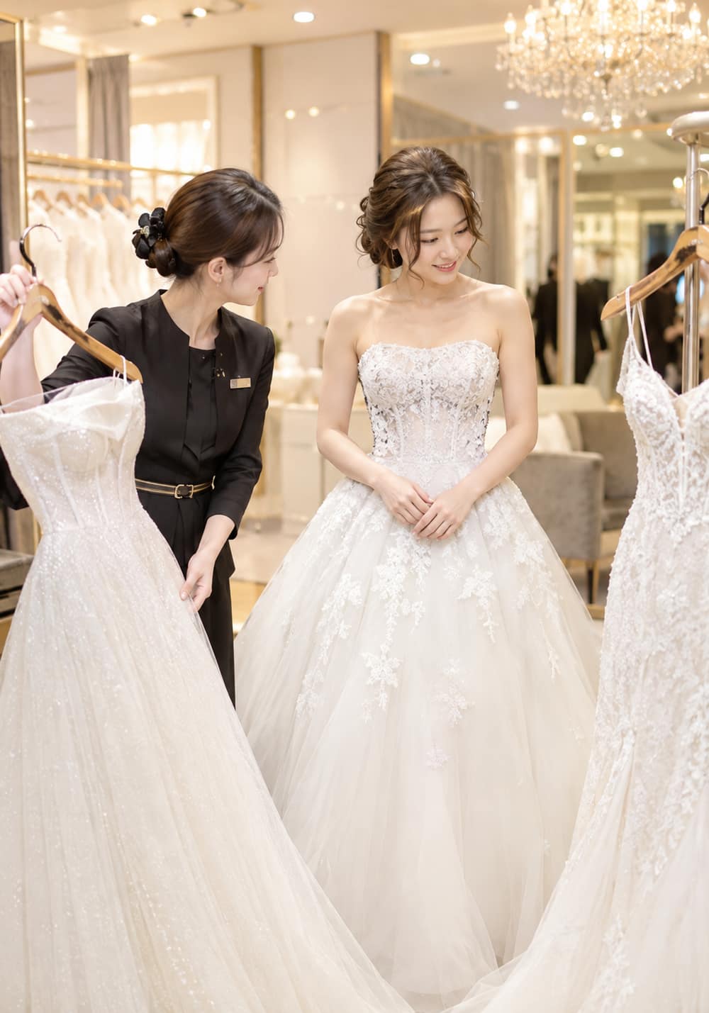 確定婚紗照風格後挑選婚紗禮服